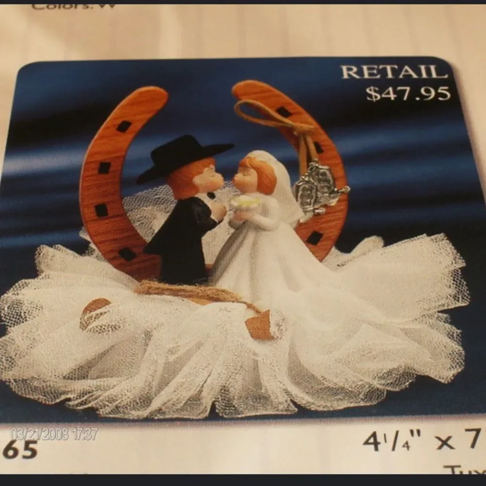 Cowboy/Cowgirl wedding cake topper! Pre loved in good condition!